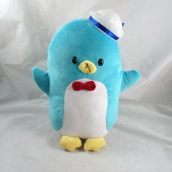 Sanrio Hello Kitty Friend Tuxedo Sam Stuffed Blue Penguin Animal 12 Inch Fiesta - Picture 1 of 8